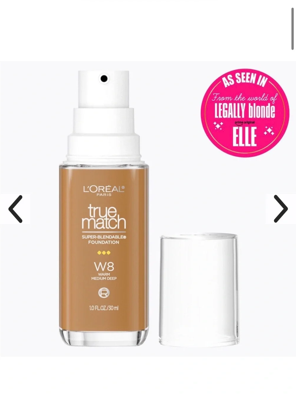 L'Oreal True Match Foundation W8 Warm Medium Deep - Tan Shade